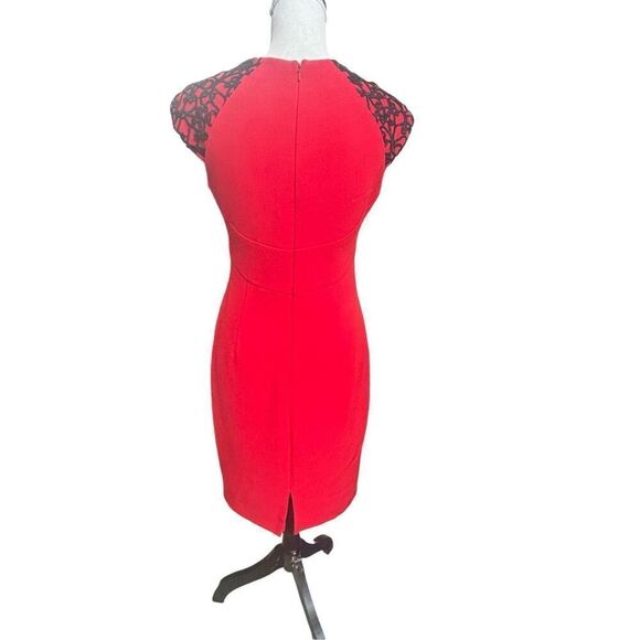 Kay Unger New York red cocktail Christmas dress size 4 - Picture 3 of 12